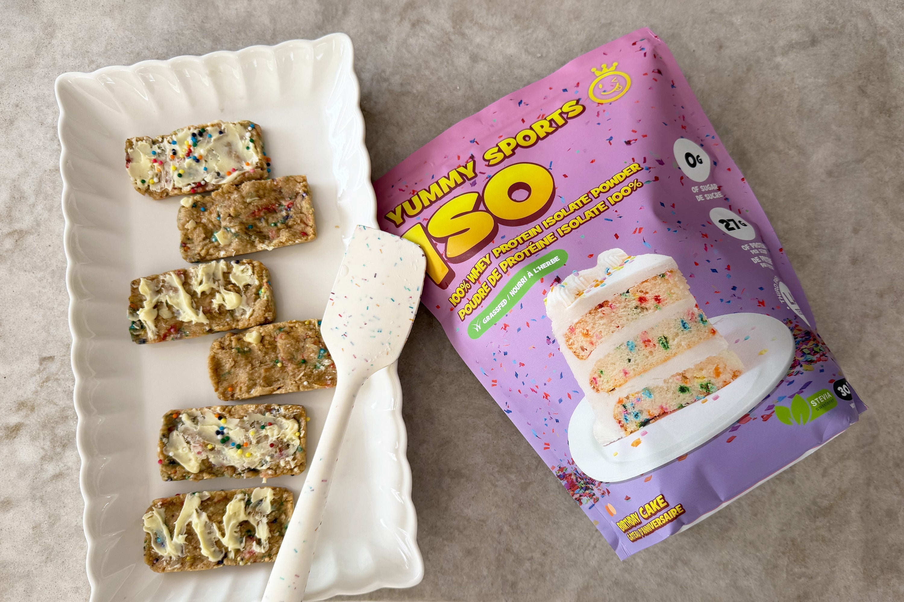 Birthday Cake Protein Bars